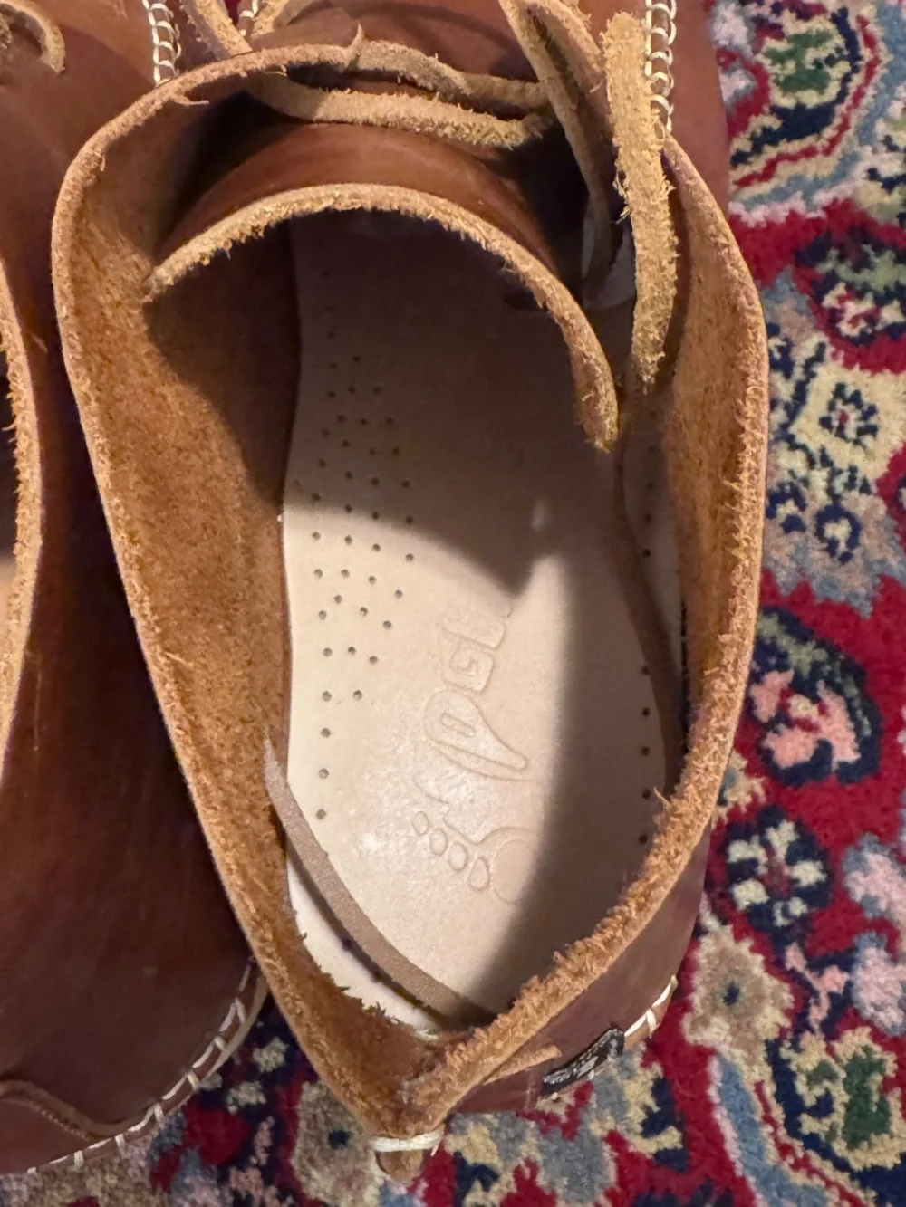 Share Yogi Lucas Brown Leather Moc Toe Vibram Chukka Boots UK 11 US 12 Portugal